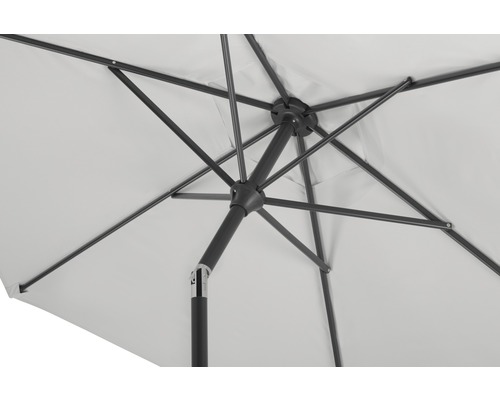 Schneider Bilbao parasol Ø 220 cm zilvergrijs