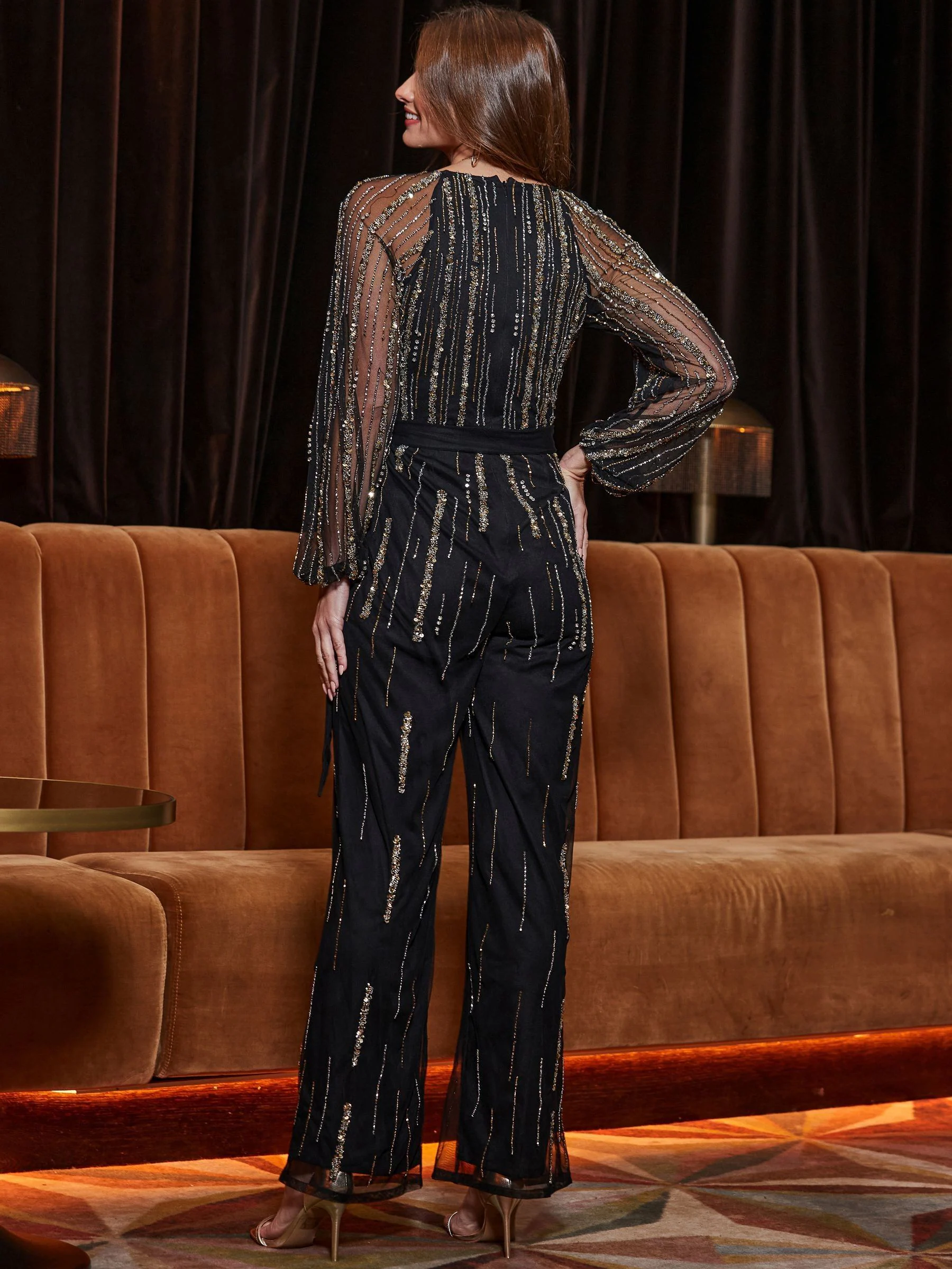 Sosandar Dazzling Embellished Jumpsuit