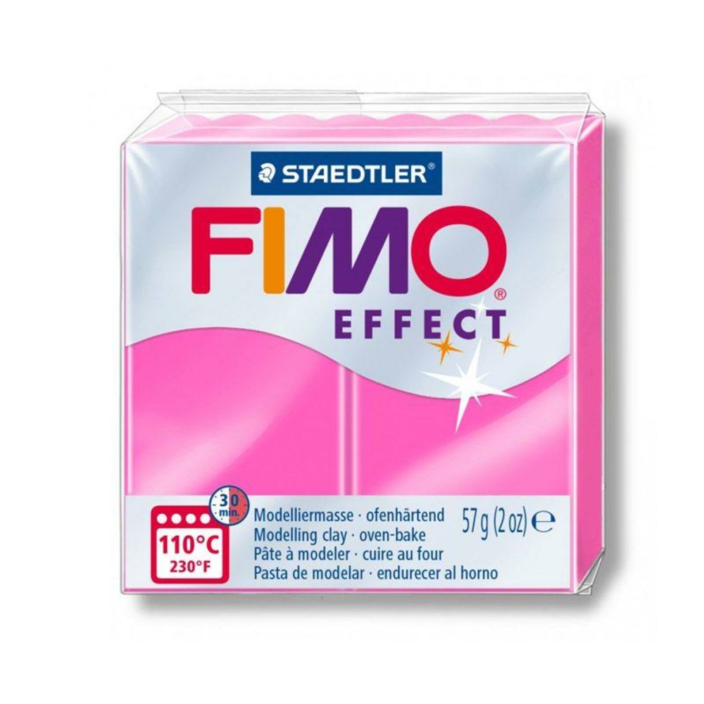 Pâte polymère 57 g - effet néon - fuchsia