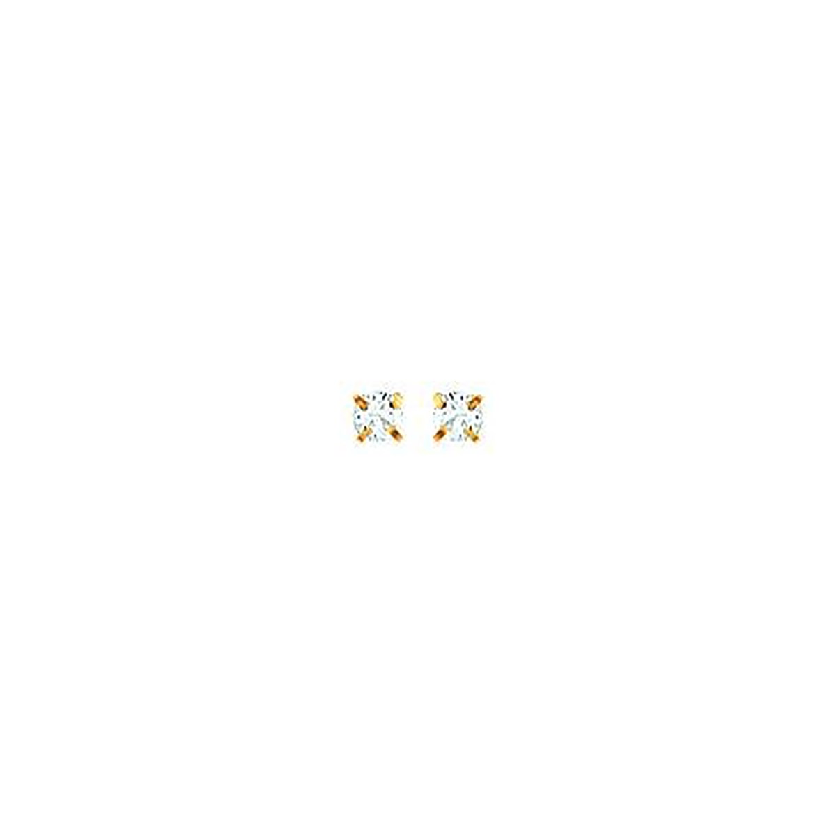 Boucles d'oreilles oxydes de zyrconium or jaune 9 carats