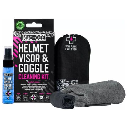 Kit entretien Muc-Off Helmet, Visor & Goggle Cleaning Kit V2 Universel