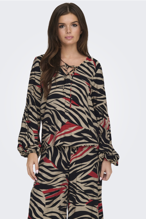 Jacqueline de Yong zwarte dames blouse