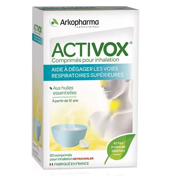 Óleo Essencial para Inalação Nasal e de Garganta Arkopharma Activox, 20 comprimidos
