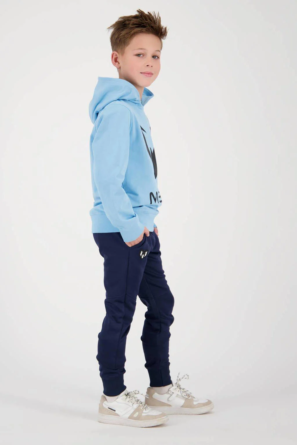 Vingino hoodie met logo lichtblauw