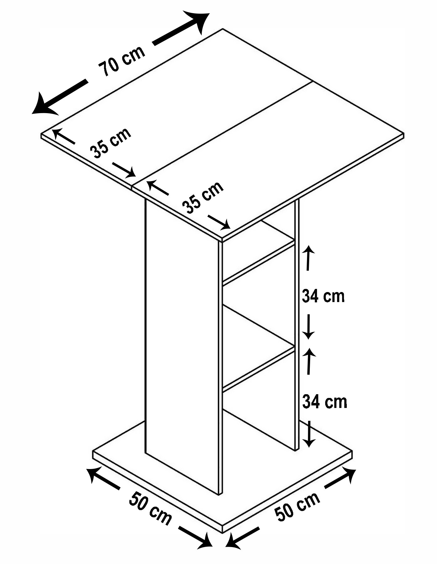 VCM Holz Bartisch Tresen Stehtisch Bistrotisch Bartresen hoher Tisch Standos