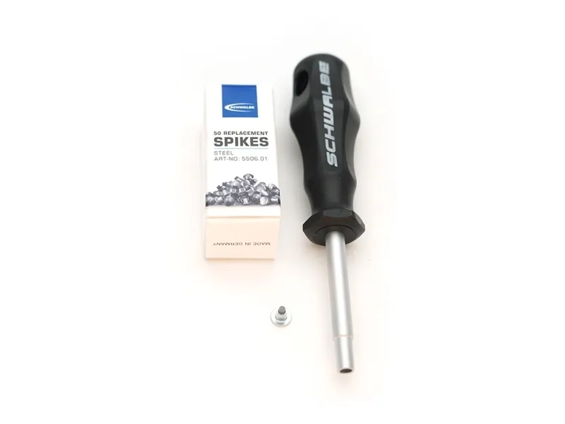 SCHWALBE Steel spikes and tool Replacement steel spikes and tool for Schwalbe winter tires