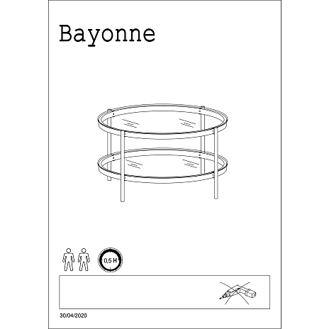 BASE sofabord - Glas