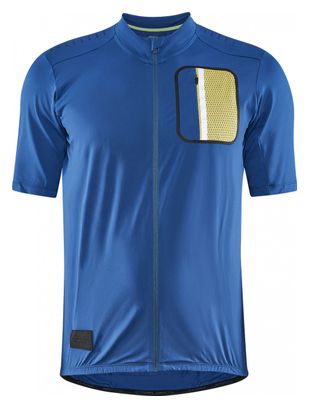 Maillot manches courtes Craft ADV Off-Road Bleu Jaune