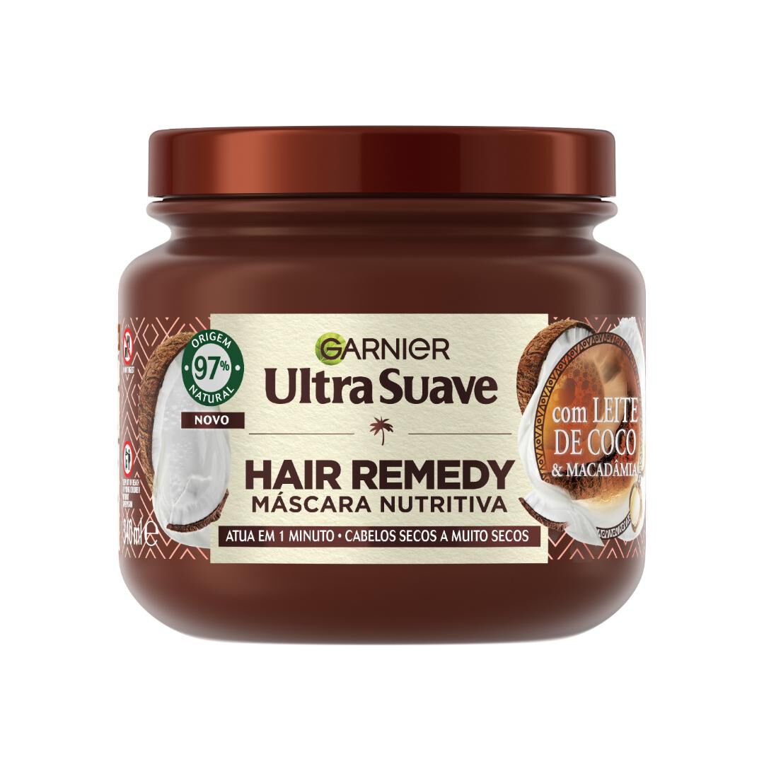 GARNIER  Ultra Suave - Máscara leite de côco - 340ml