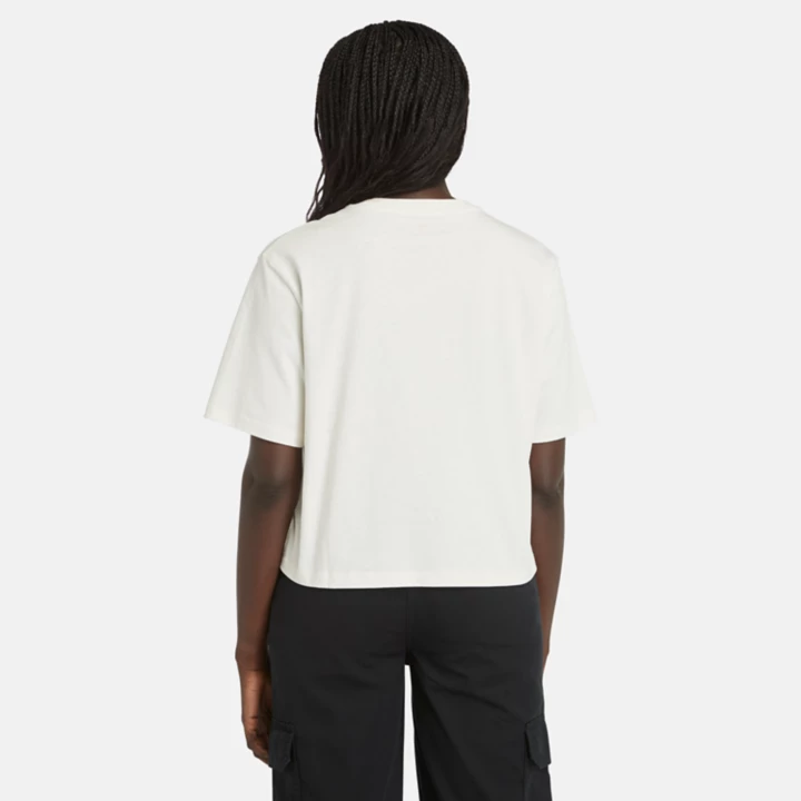 T-shirt à logo pour femme en blanc