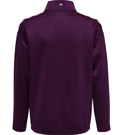 Hummel Sweatshirt - hmlCore XK Half Zip Poly - Acai/Weiß