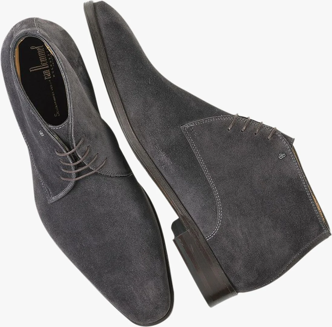 VAN BOMMEL grijze van bommel veterschoenen sbm-50029