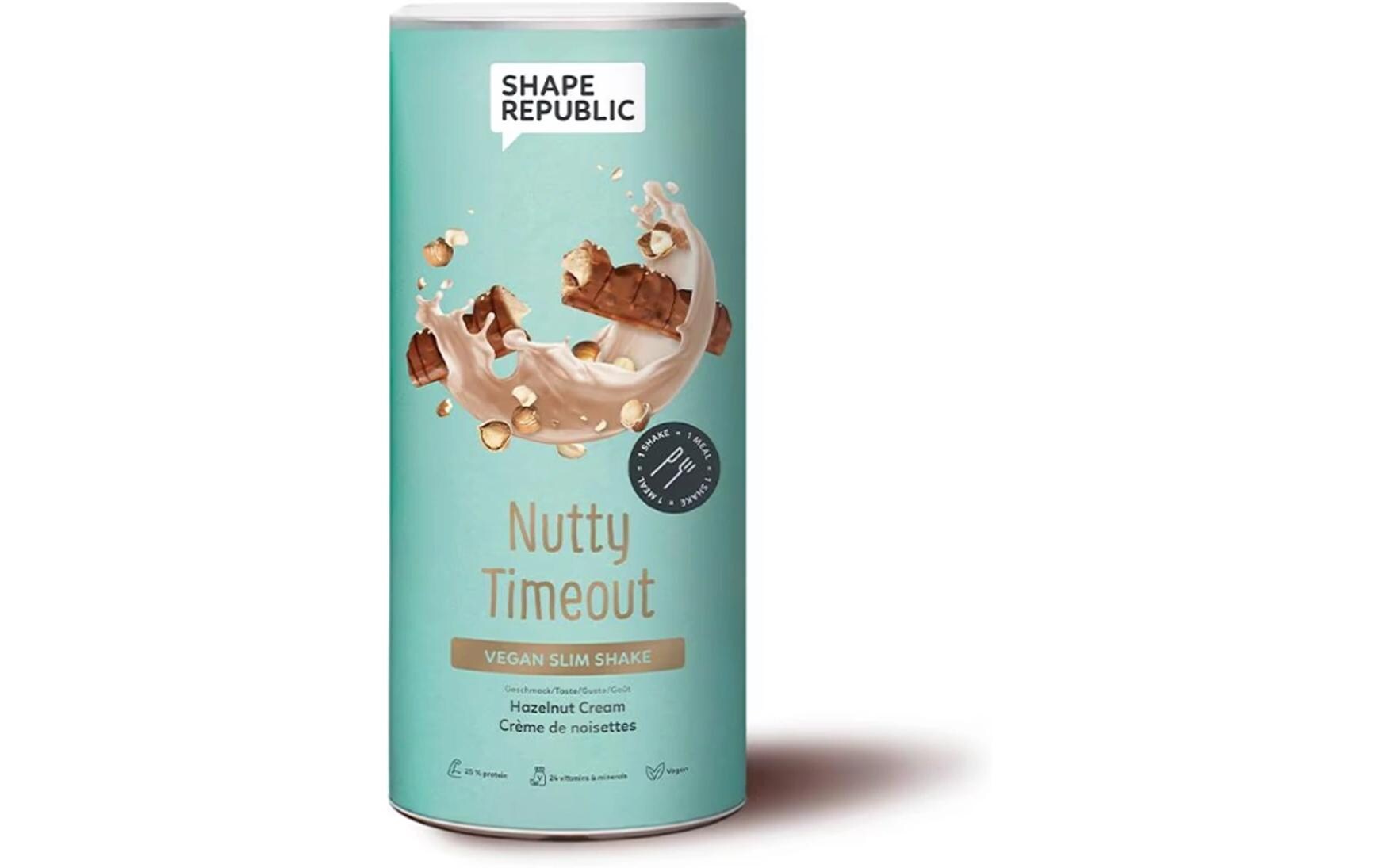 Slim Shake vegan Hazelnut Cream 420 gVeganer Mahlzeitenersatz mit Süssungsmitteln Nutty Timeout
