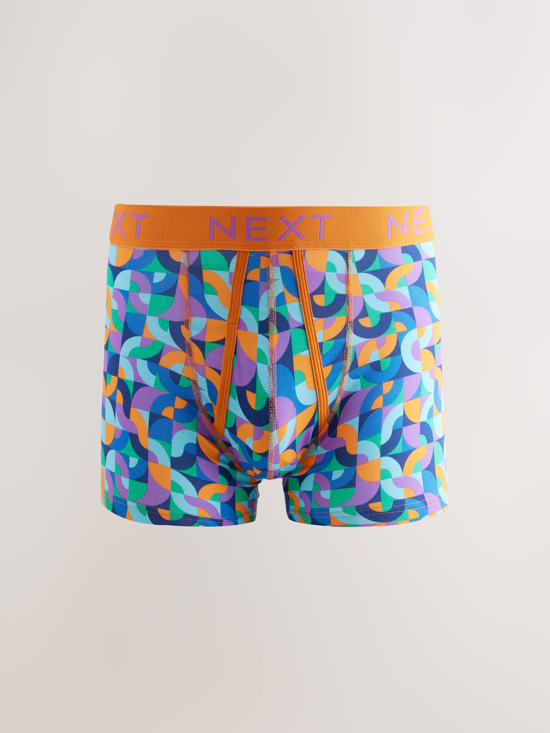 Vrolijk gekleurd geometrisch motief - 8 Boxershorts zonder plooi