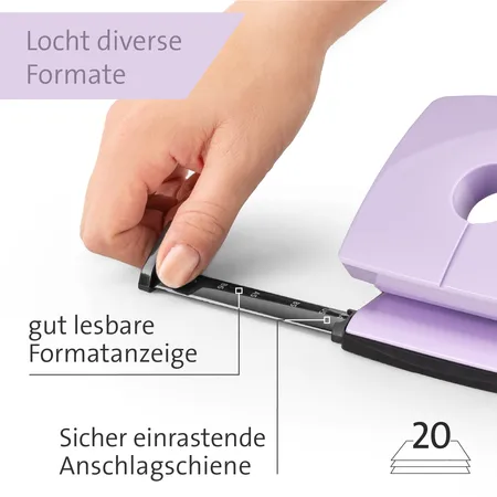 Novus Locher B 220 COLOR ID 2.0, pretty lilac