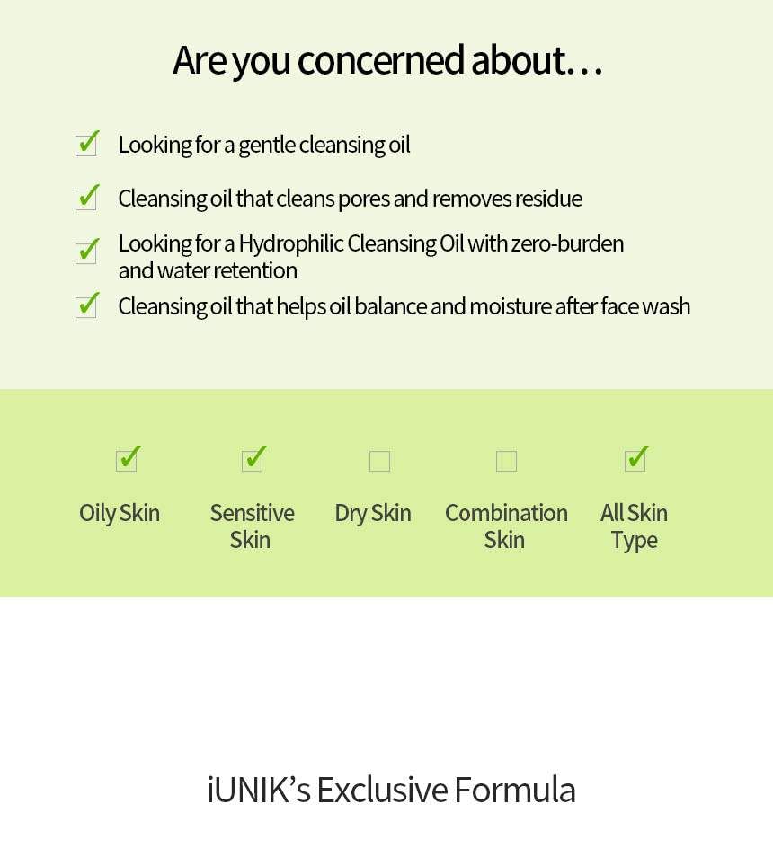 iUNIK - Centella Green Fresh Reinigingsolie