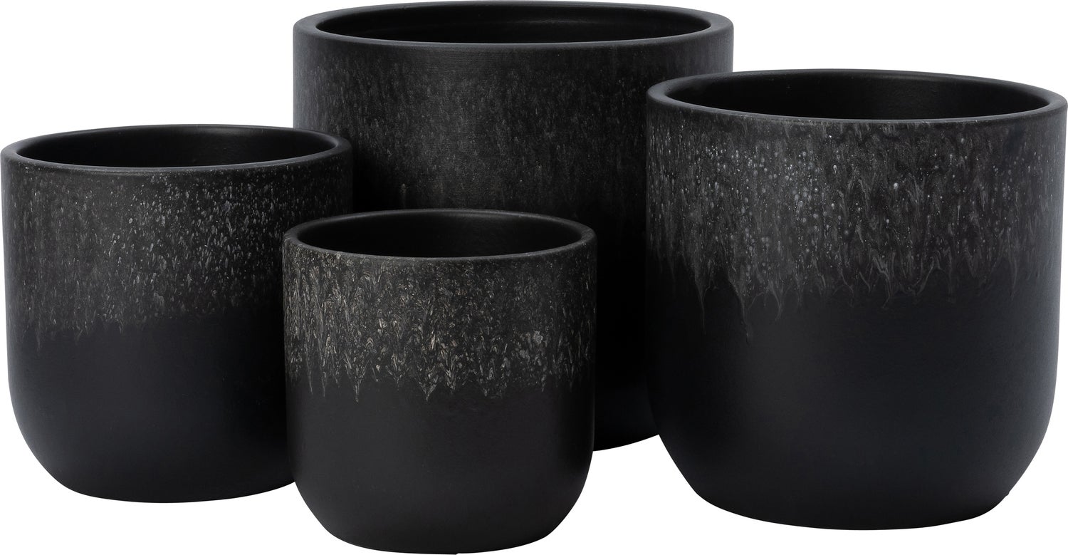 Intratuin bloempot Navar zwart D 20 H 19 cm