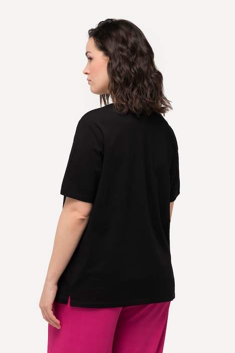 T-Shirt, Zierbänder, Cut-Out, Halbarm