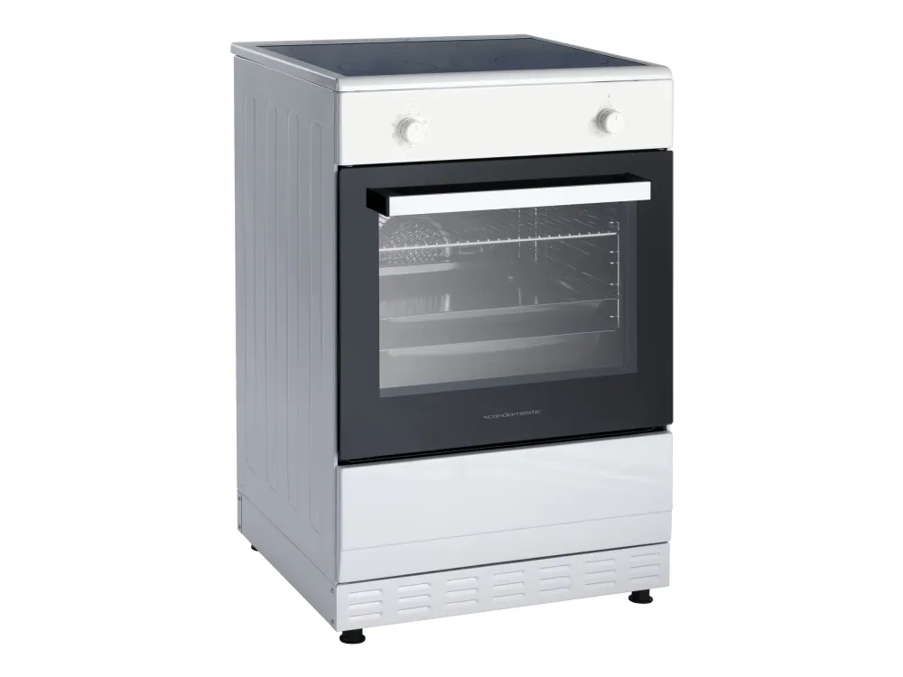 Scandomestic Standard FCI900W - Komfur - fritstående - bredde: 60 cm - dybde: 60 cm - højde: 90 cm - med selv-rengøring - hvid