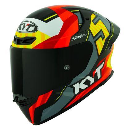 Casque KYT TT-REVO FLUX - Noir / Rouge