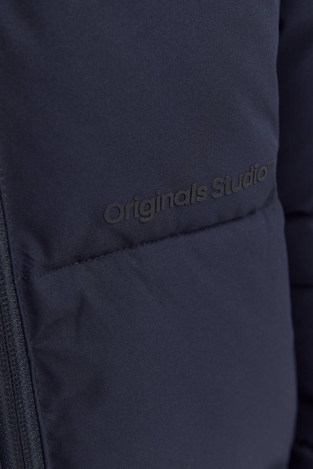 JACK & JONES gewatteerde winterjas JORVESTERBRO donkerblauw