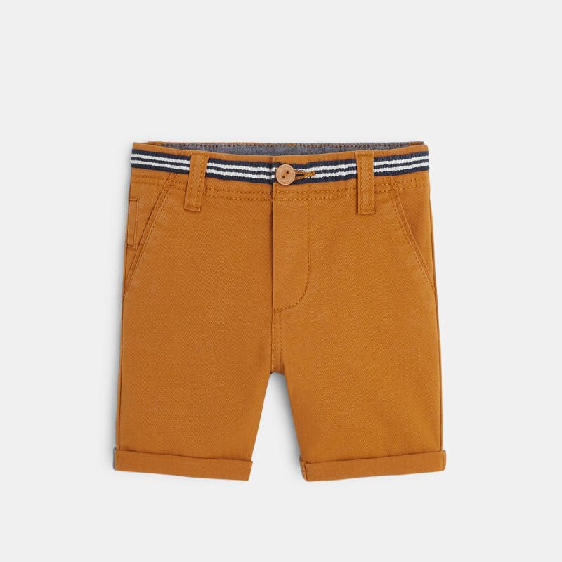 Short en piqué de coton beige bébé garçon Beige