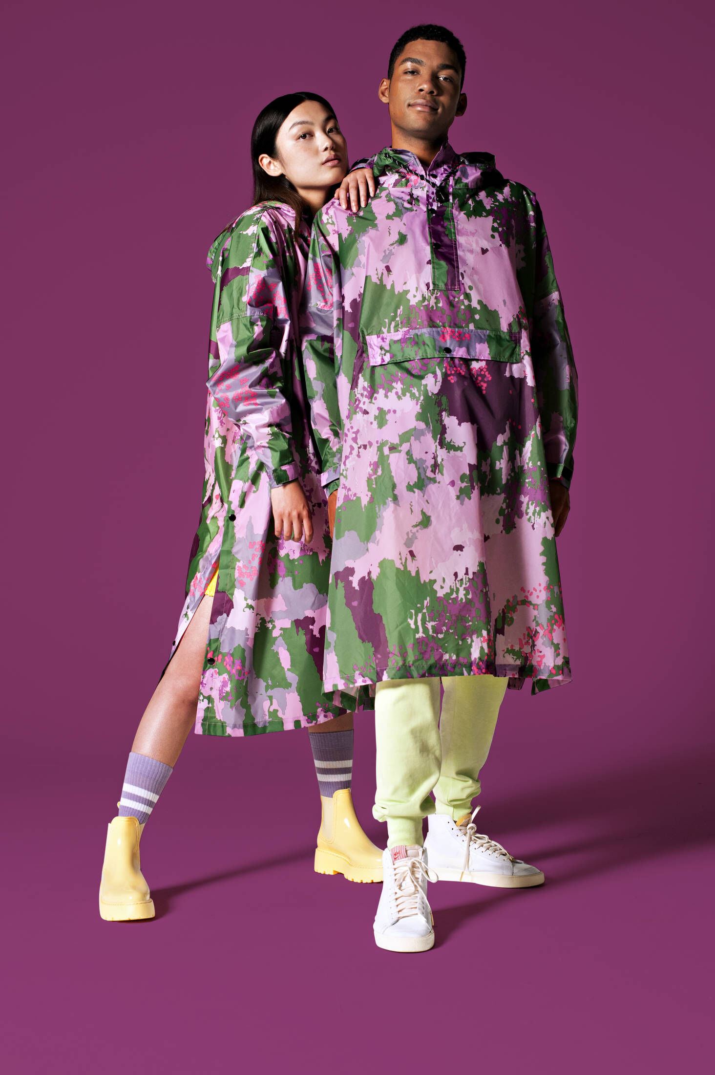 RAINKISS| Damen Regenponcho DIGI SPRING CAMO