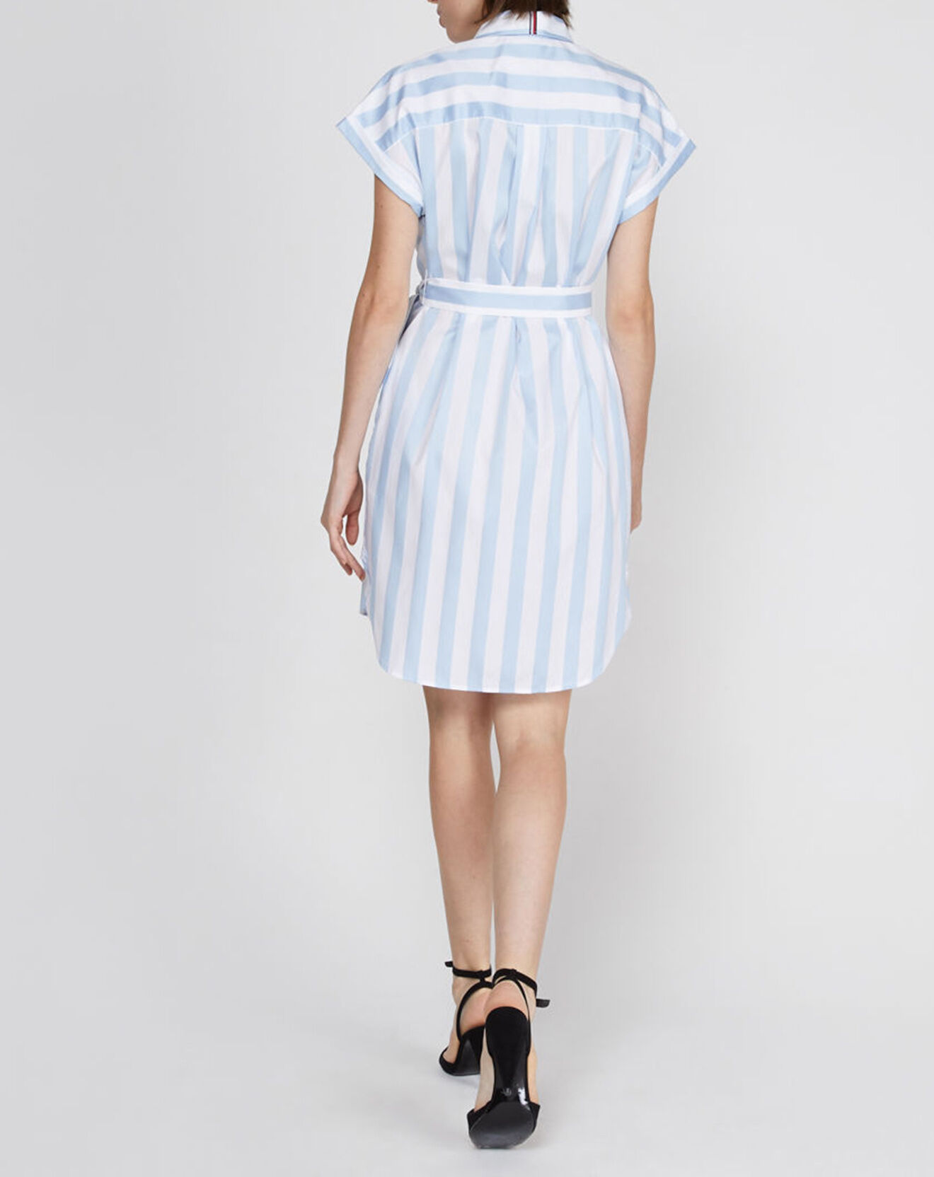 Tommy Hilfiger Robe chemise rayures bleu/blanc