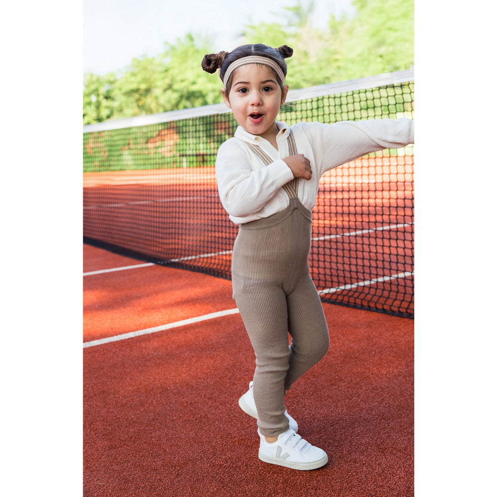 Køb Silly Silas Oyster Grey Striped Footless Tights