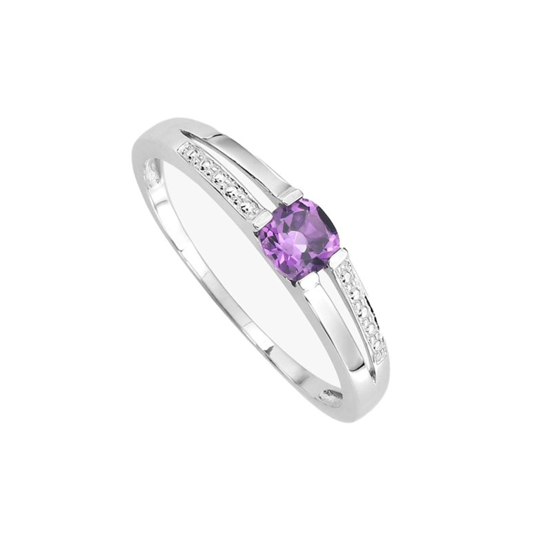 Bague Femme - améthyste - Or 9 Carats