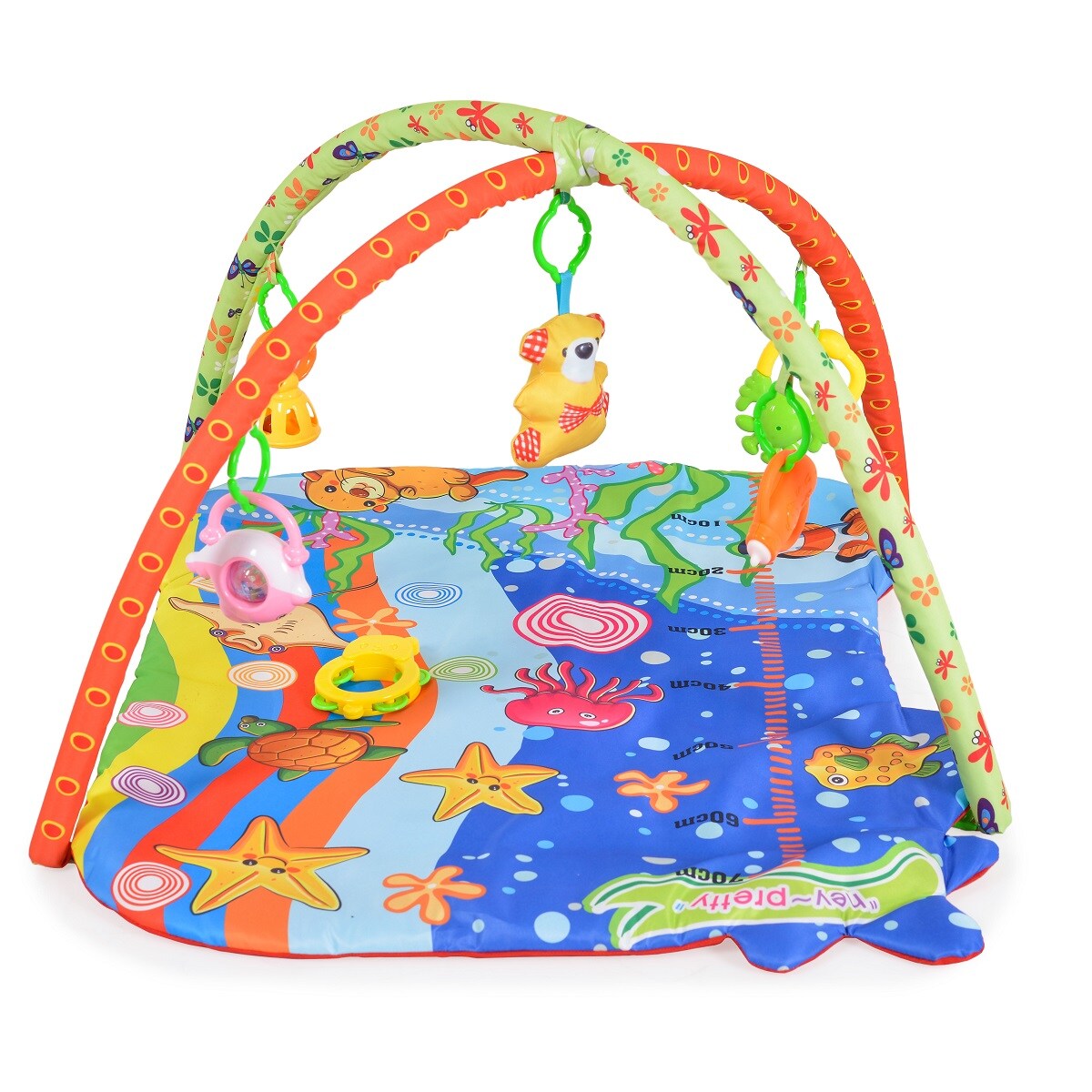Moni Spielbogen Baby Like 143A, Unterwasserwelt, 5 Spielsachen, Wachstumsskala