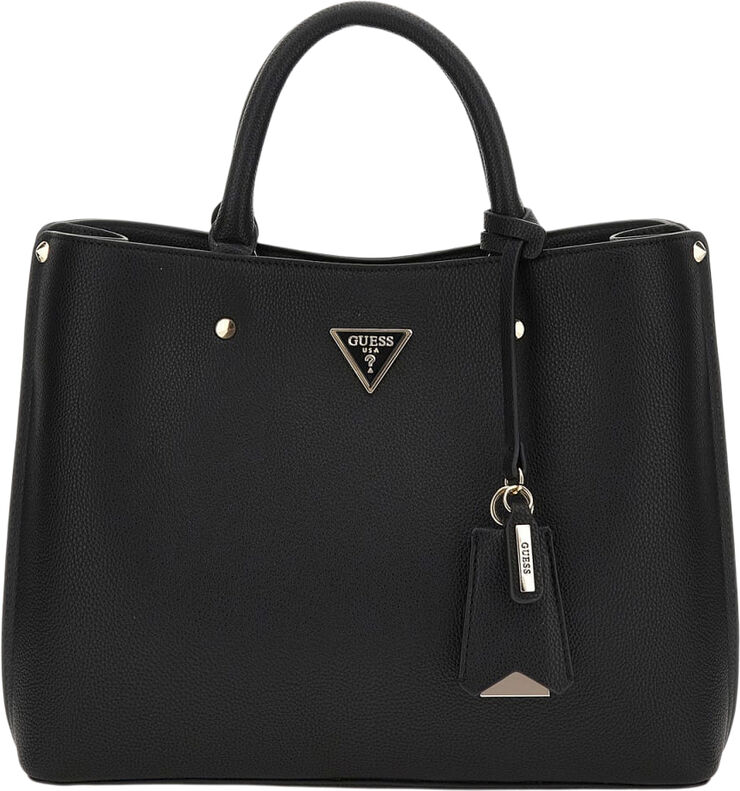 GUESS MERIDIAN GIRLFRIEND SATCHEL Black
