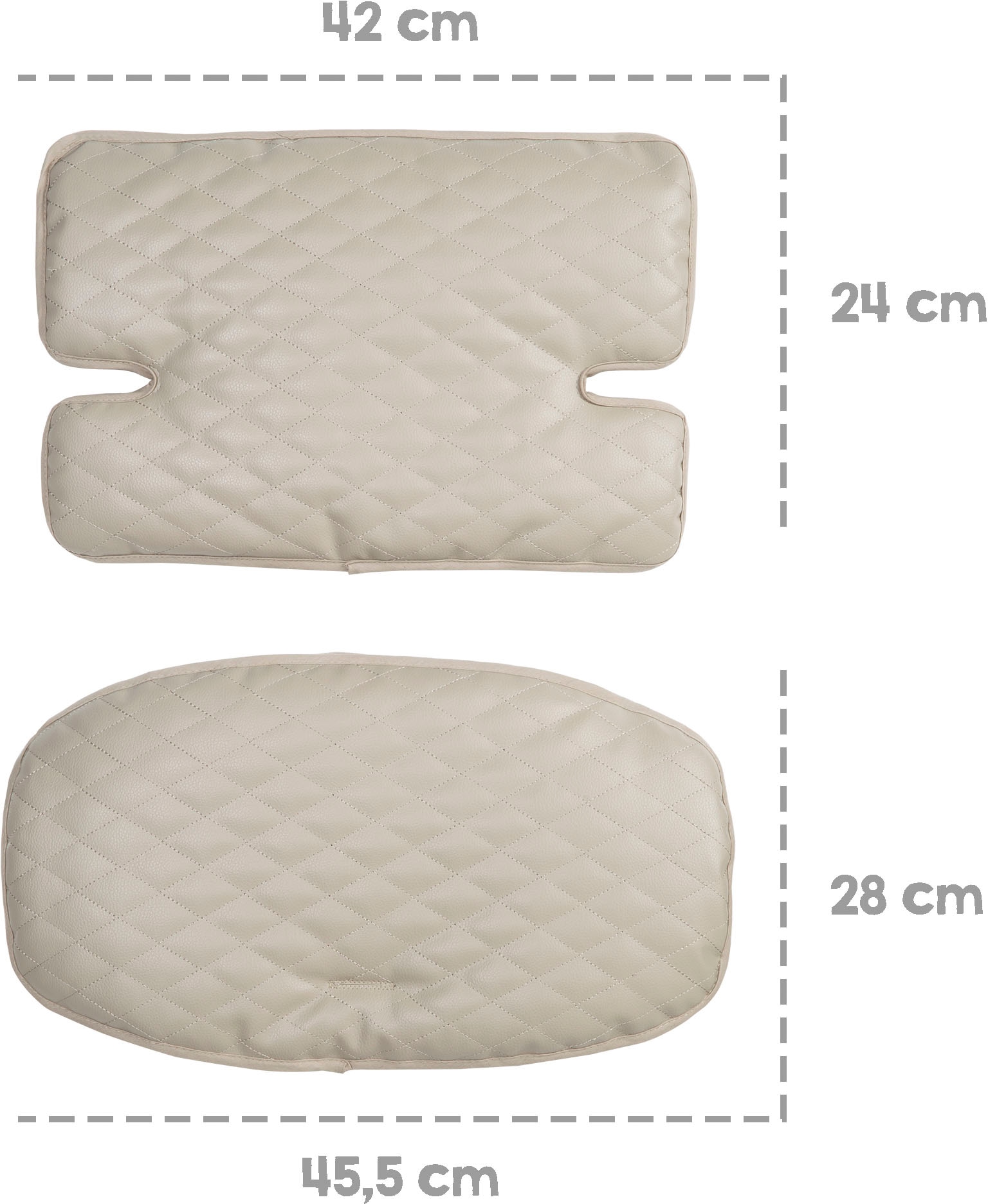 roba® Sitzverkleinerer »Sit Up Luxe, greyish gesteppt« 2 Stk. tlg.