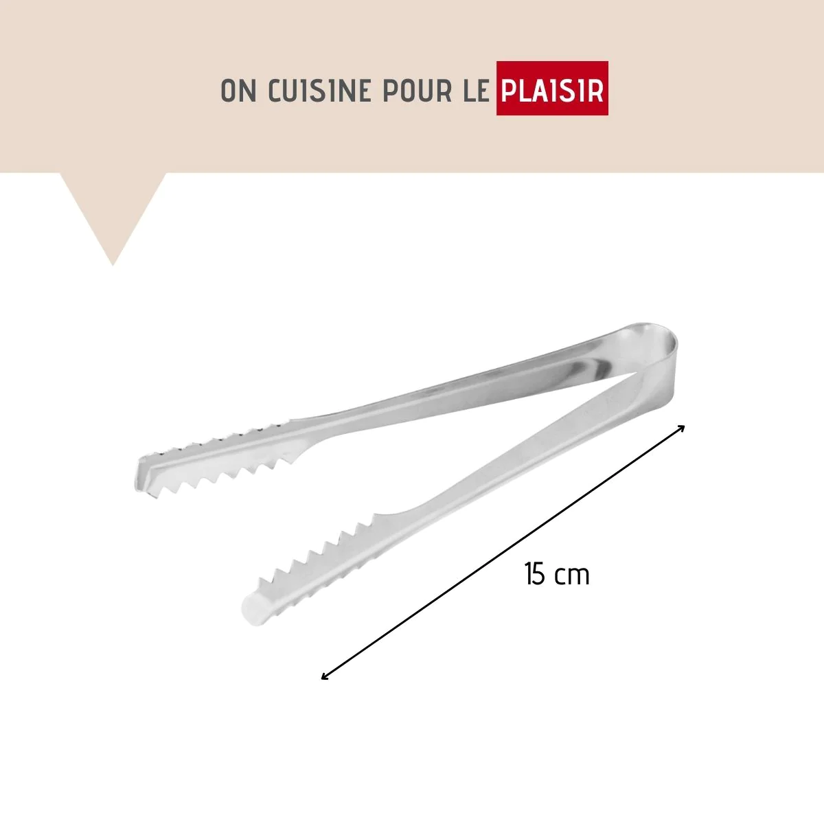 Pince à glaçons inox 15 cm Bar Concept Fackelmann