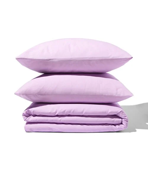 housse de couette coton doux 240x200/220 lilas