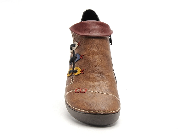 Rieker boots bottine plates femme 72581 beige