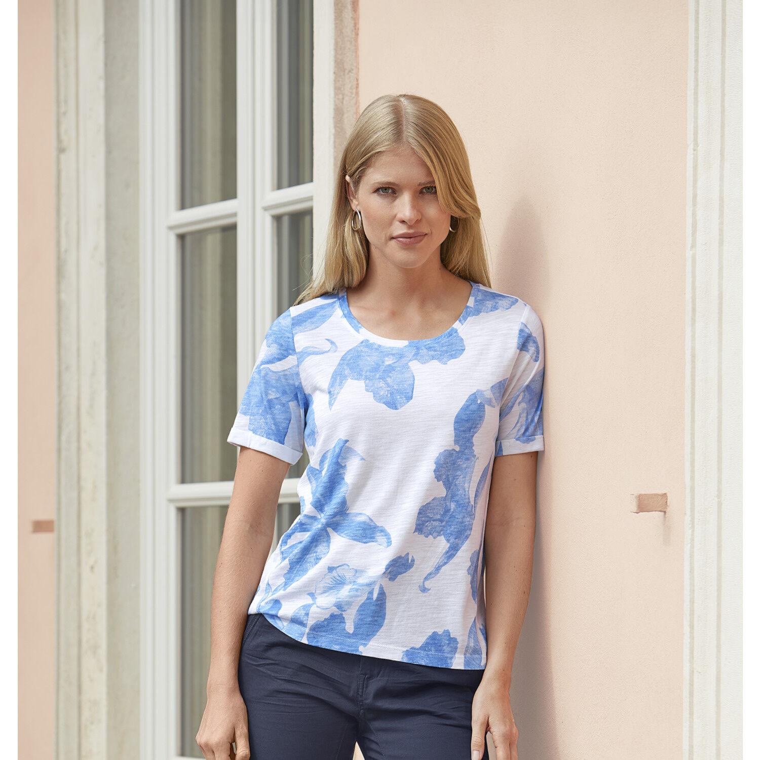 Damen T-Shirt mit floralem Print