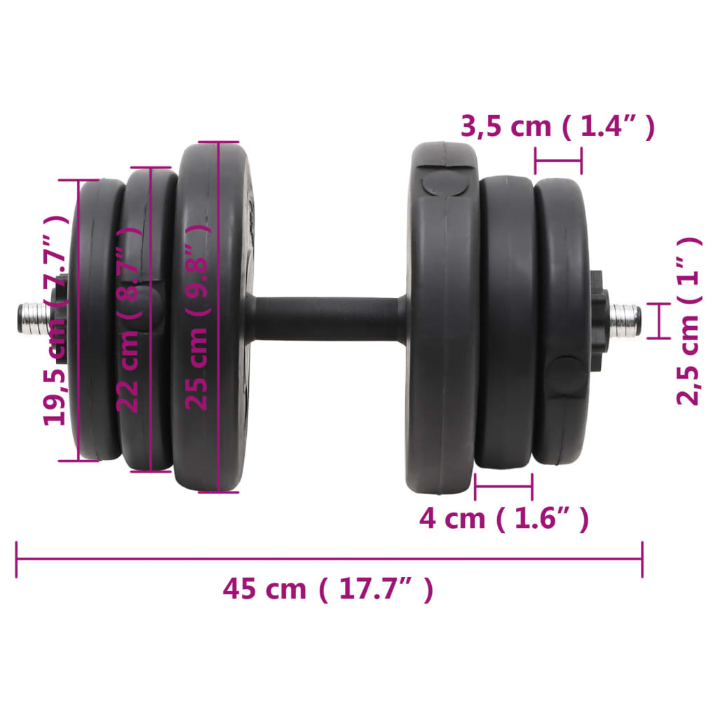 Conjunto de halteres Vidaxl