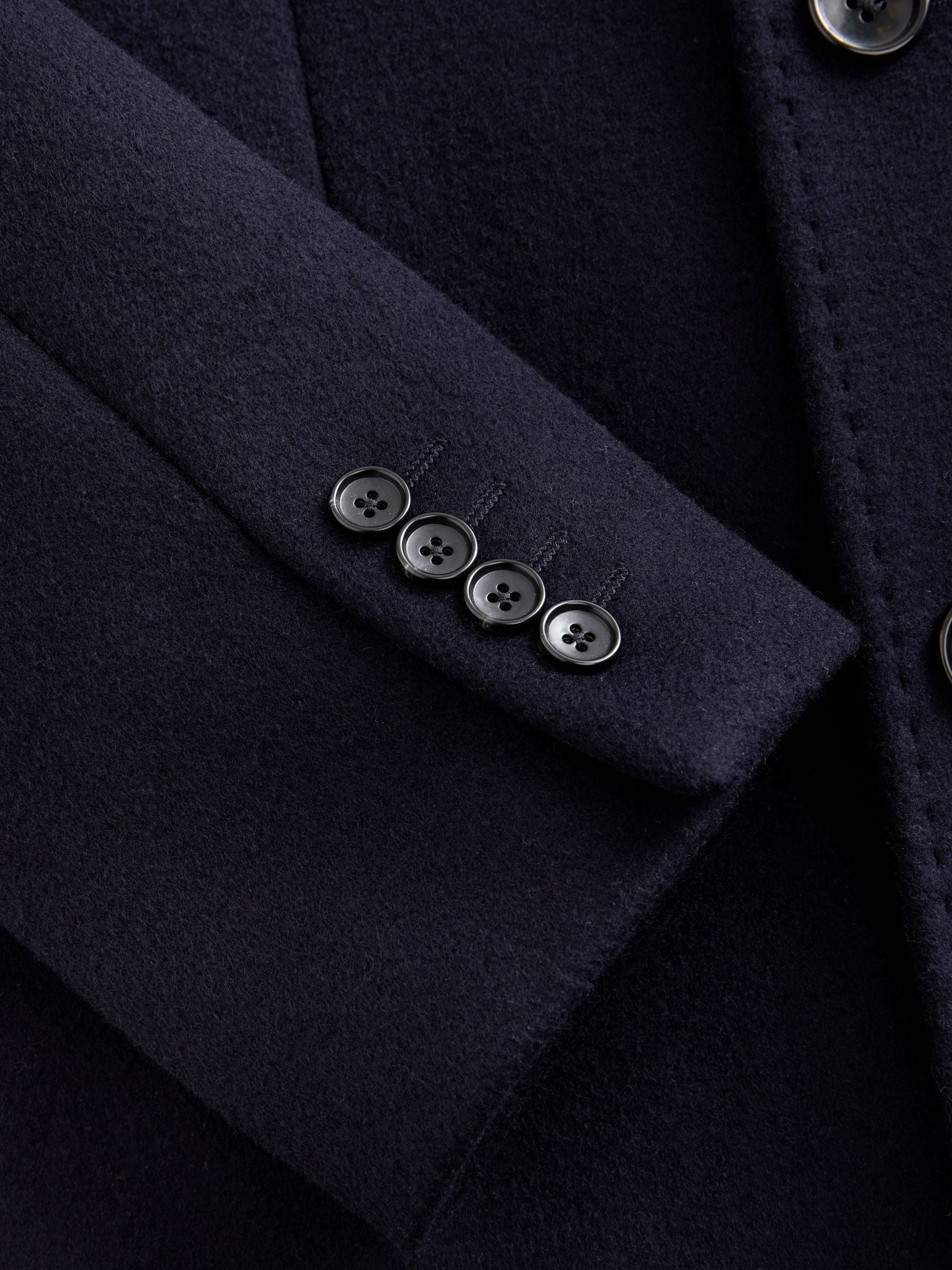 Donkerblauw - Signature soft touch wolrijke Epsom-jas
