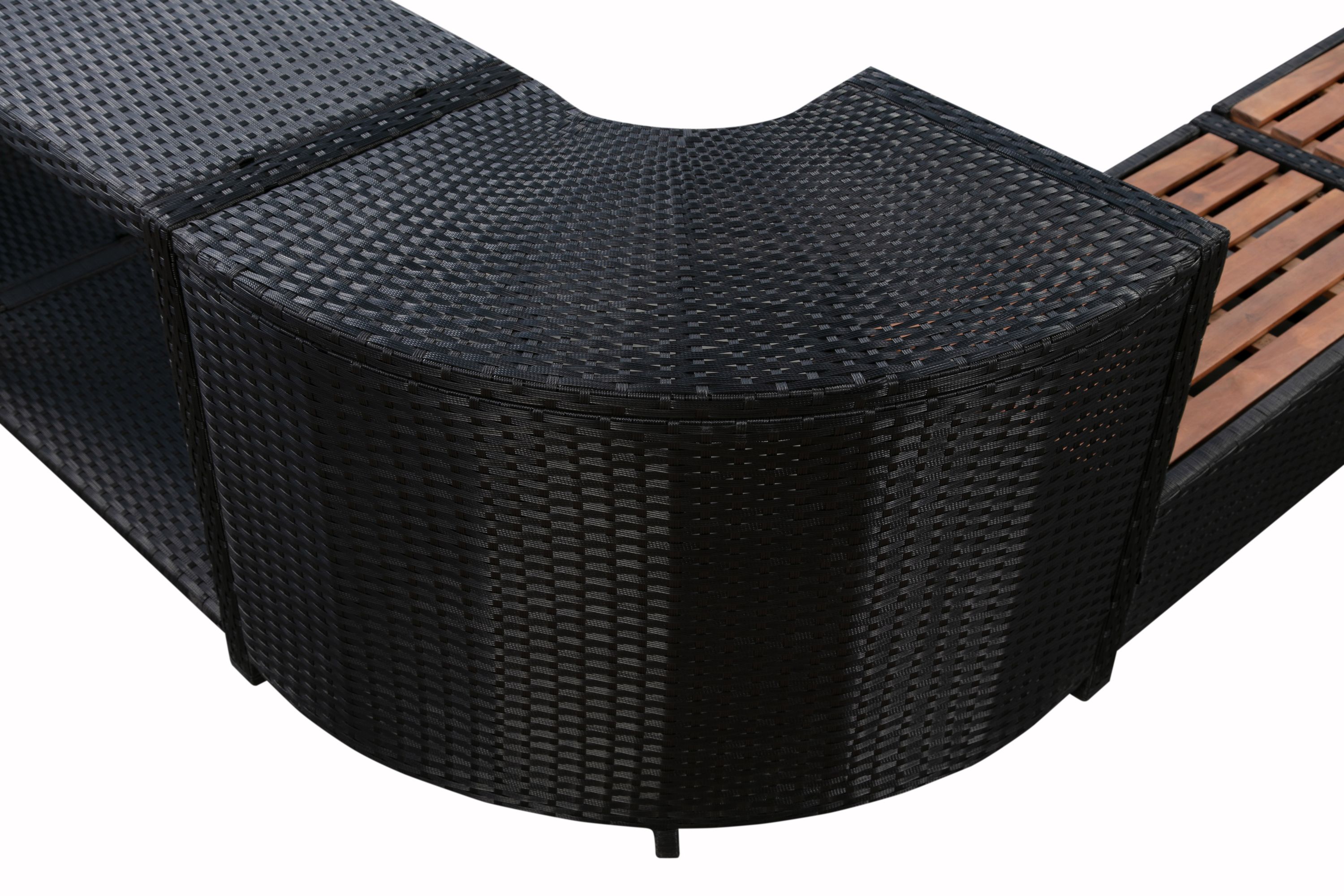 Whirlpool Rattan Umrandung quadratisch