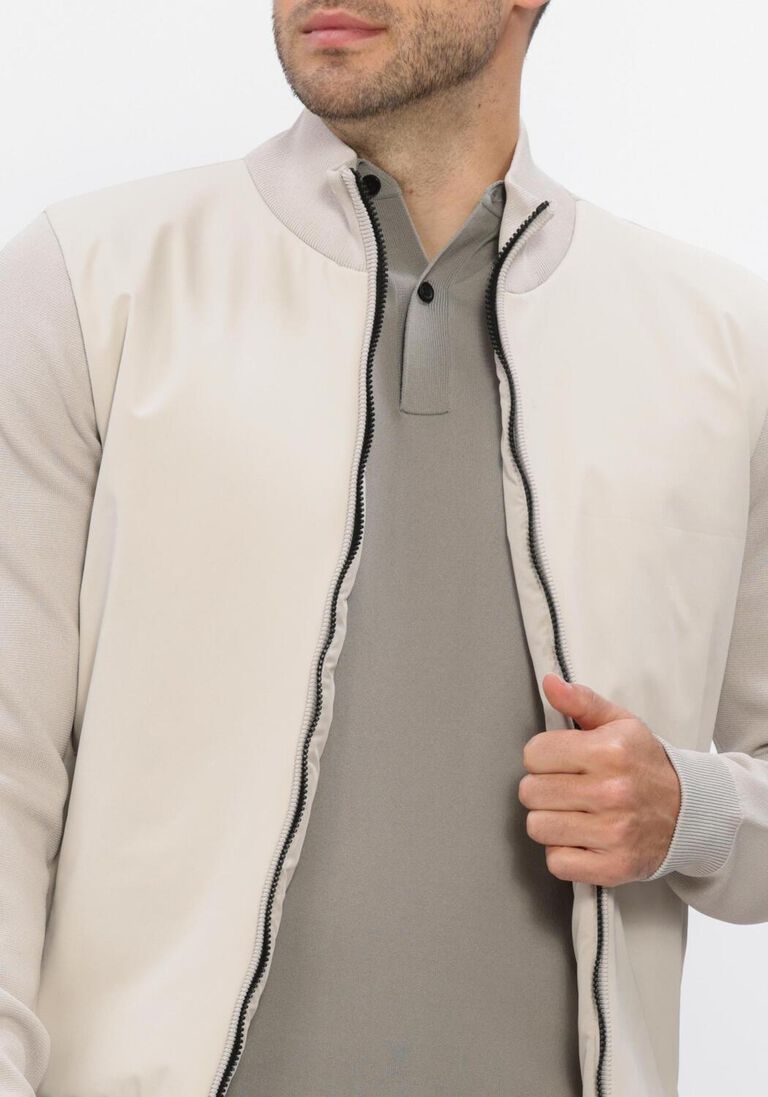 beige genti vest jacket zip ls