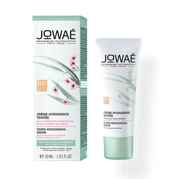 Creme hidratante com cor dourada Jowaé 30ml