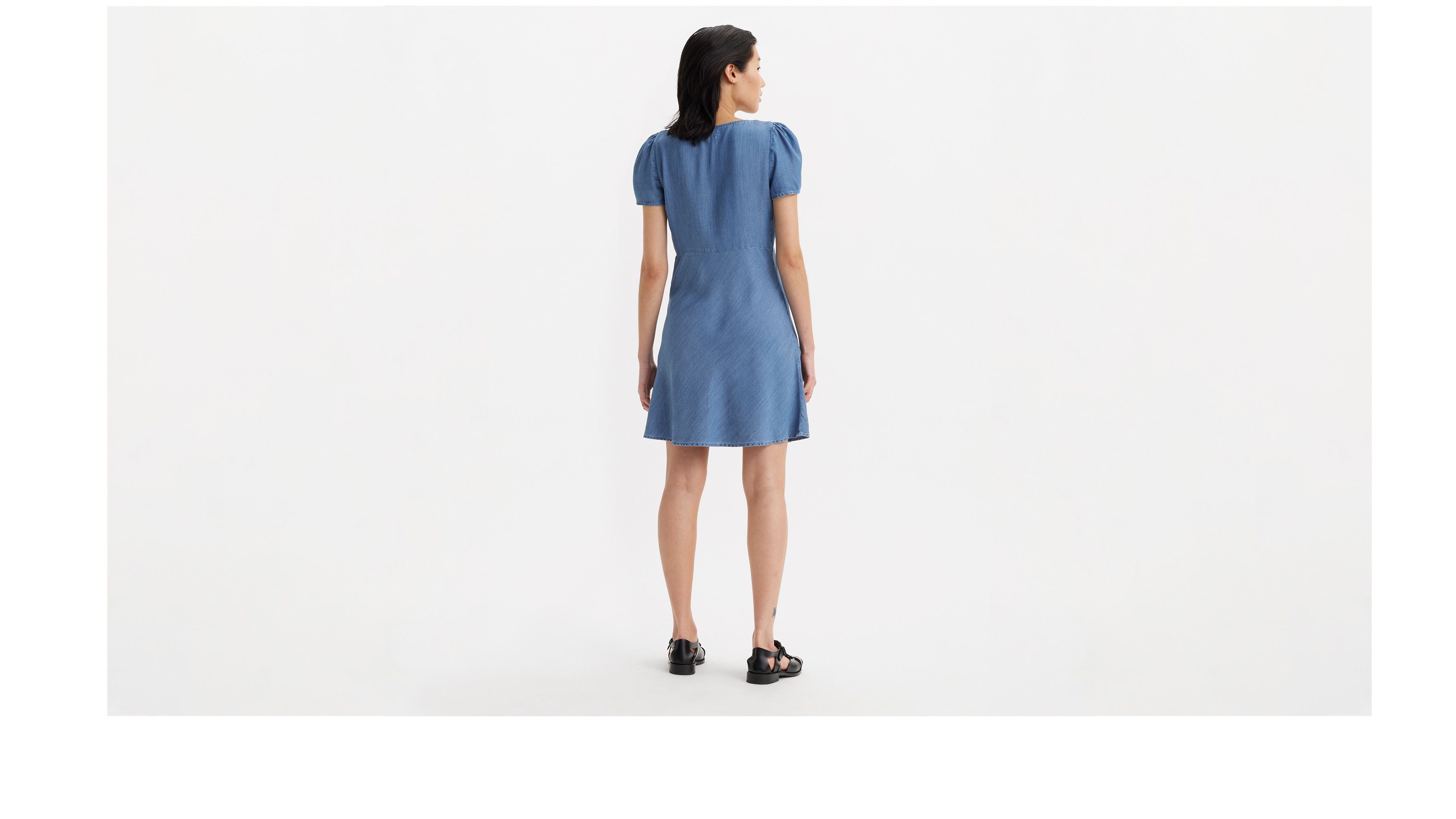 Robe courte manche courte Lightweight Delray - New News - Bleu