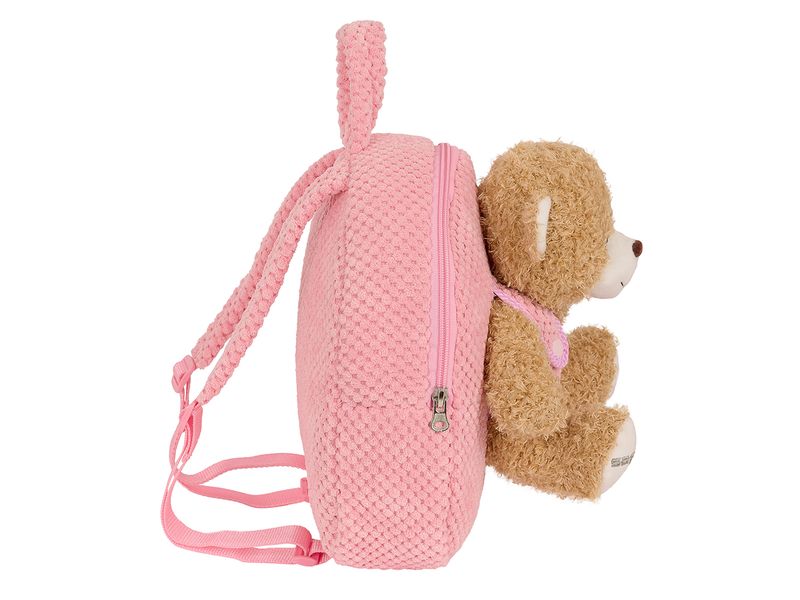 Safta Rucksack Teddy Rucksack mit Plüschbär für Kindergarten und Spielgruppe