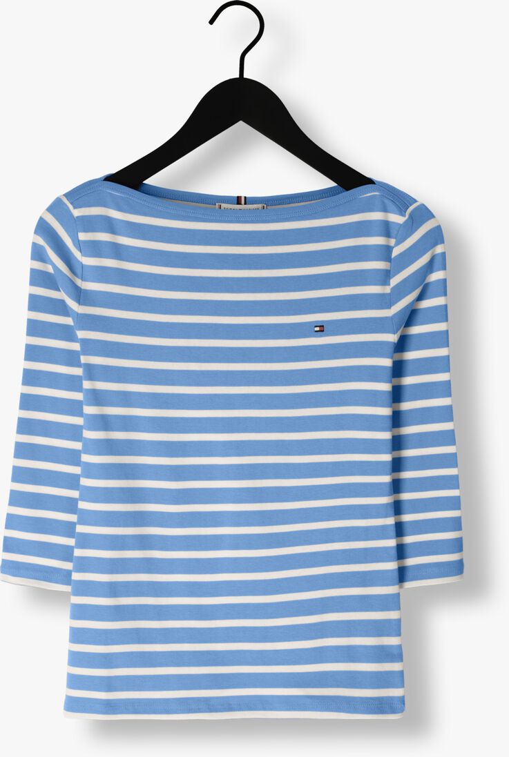TOMMY HILFIGER lichtblauwe tommy hilfiger  new cody slim boat-nk ss 3/4slv