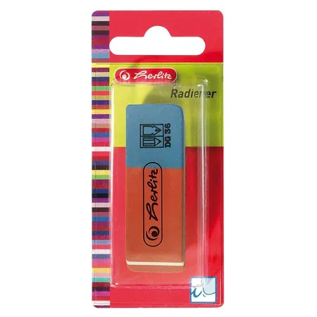 Herlitz Radierer rotblau, 2 Stück