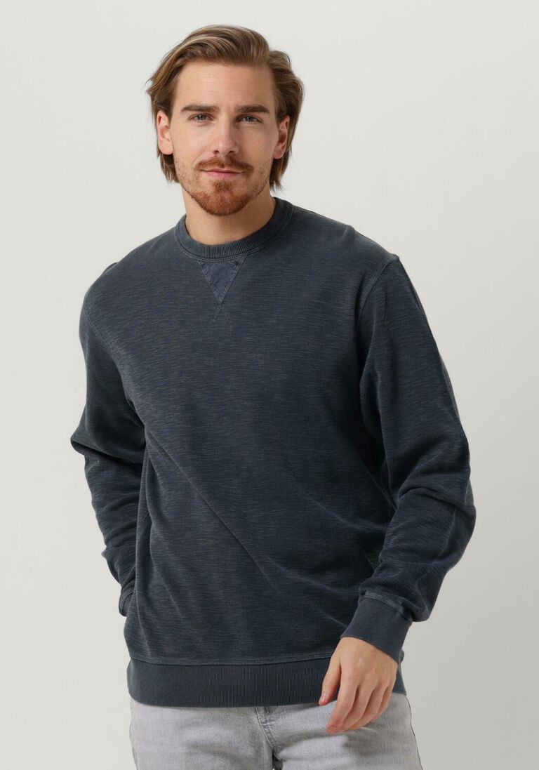 SCOTCH & SODA donkerblauwe scotch & soda sweater garment-dyed structured sweatshirt