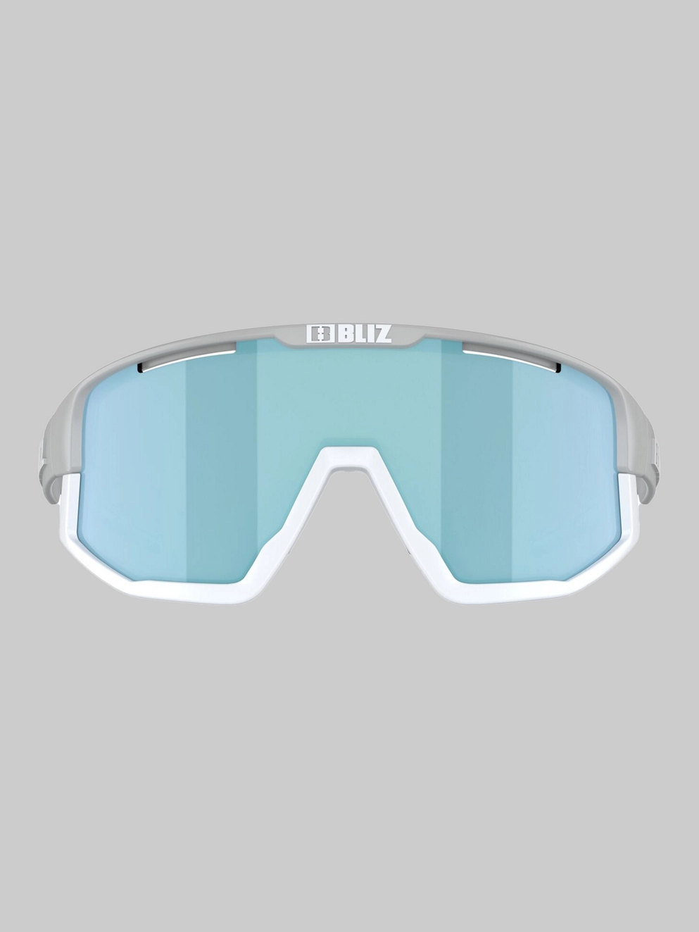 BLIZ Active Eyewear Fusion Matt Light Grey Sunglasses smoke w ice blue multi