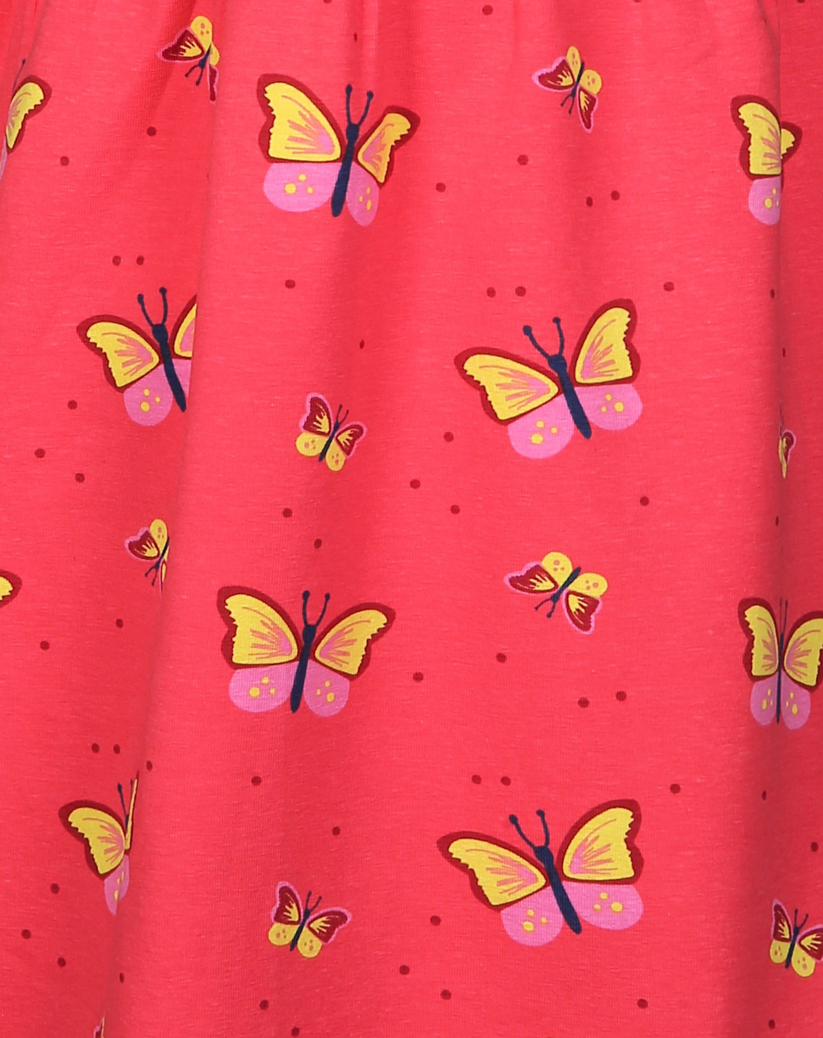 Kurzarm-Kleid BUNTER SCHMETTERLING in koralle