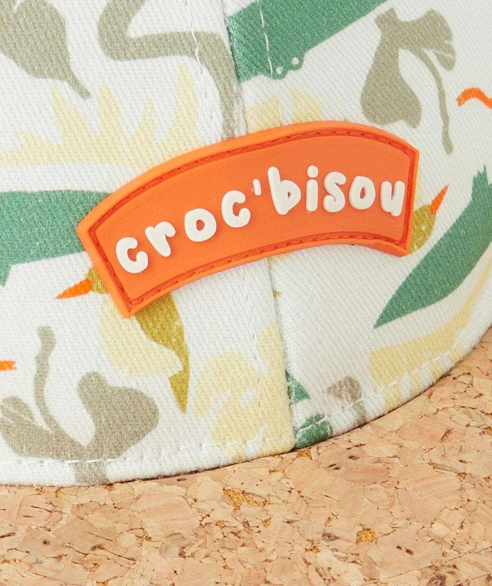 CASQUETTE BÉBÉ GARÇON EN COTON IMPRIMÉ CROCODILES AVEC MESSAGE
